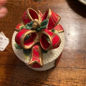 Christmas ceramic trinket box.